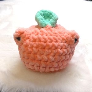 🆕 Peach 🍑 Frog 🐸 Handmade Crochet Plushie